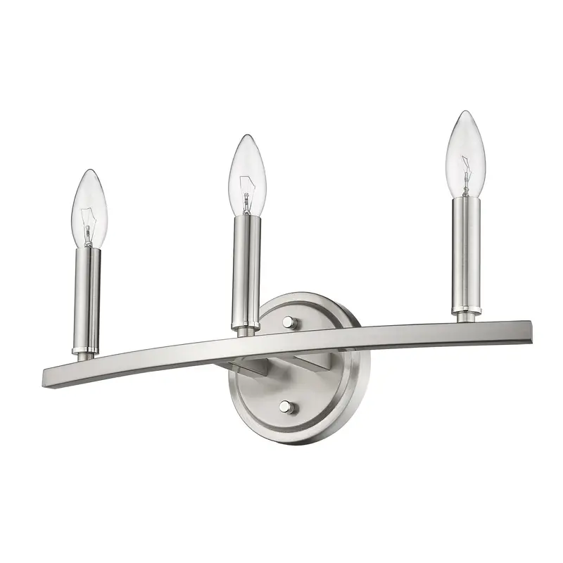 Three Light Silver Wall Sconce By Homeroots