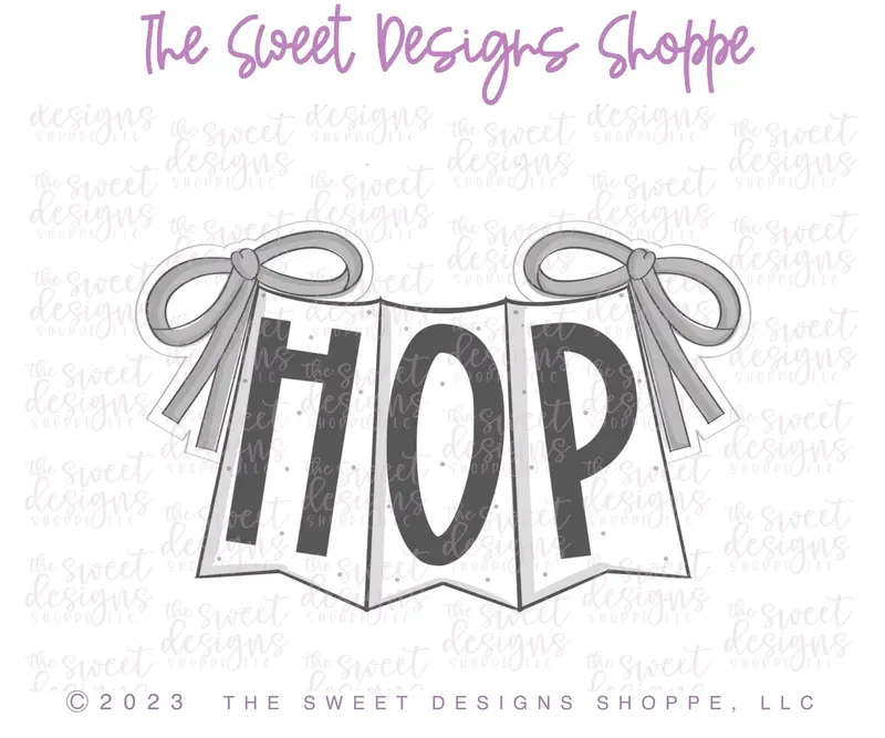 Three Space Modern Bunting - Cookie Cutter