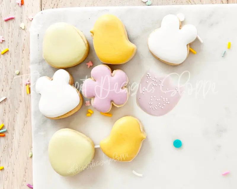 TicTacToe Size of the Frosted Easter Crackers - Cookie Cutters - Set of 5