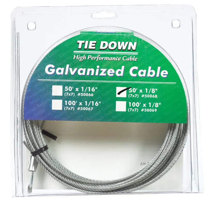 Tie Down Engineering 1/8 in. D X 50 ft. L Galvanized Steel Aircraft Cable - Deal of The Week