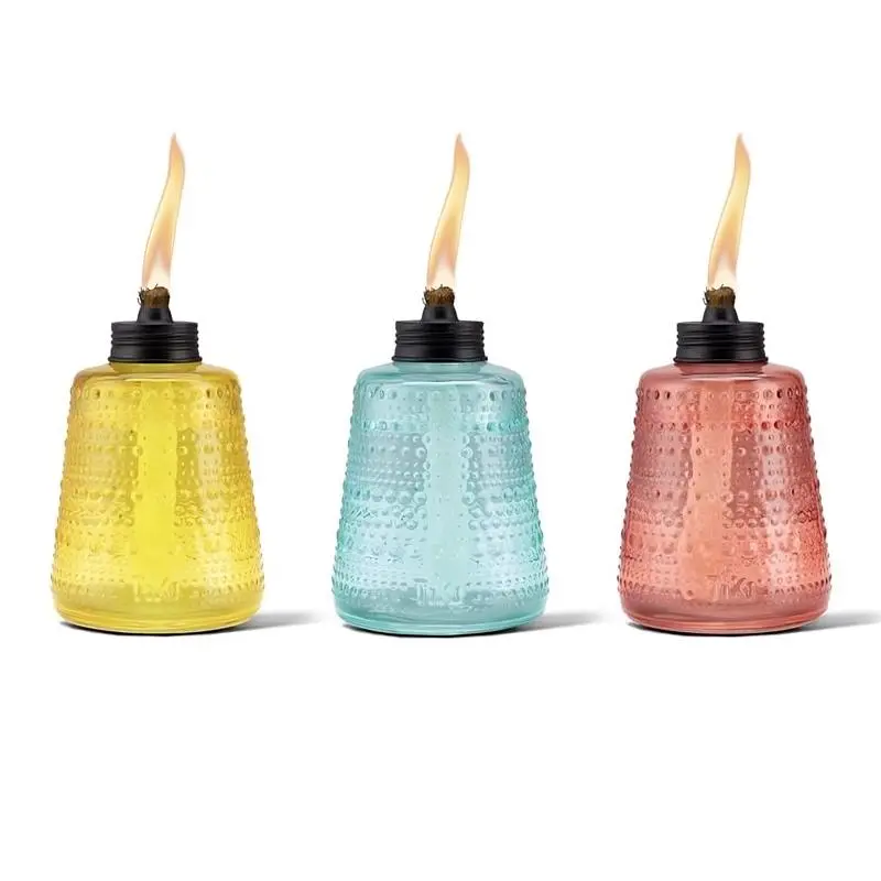 TIKI Assorted Glass 6 in. Tabletop Torch 1 pc (Pack of 6)