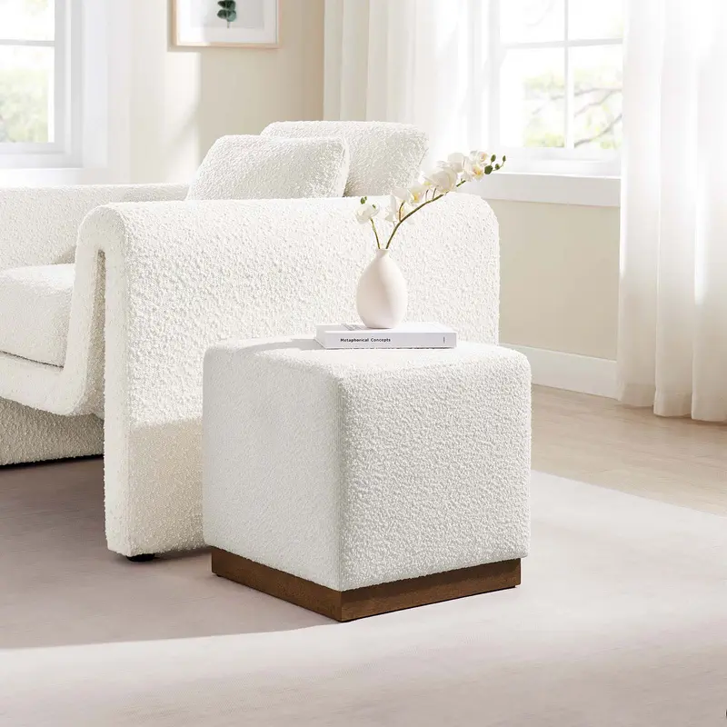 Tilden 17" Square Boucle Upholstered Ottoman By Modway - EEI-6641
