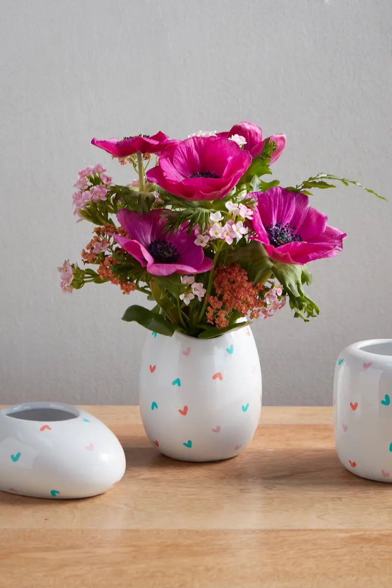 Tiny Heart Vase Set of 8 By Accent Decor