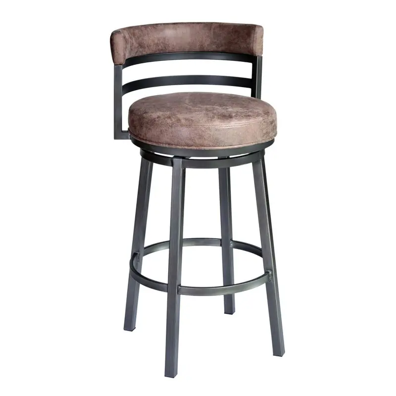Titana 30" Barstool in Mineral finish with Bandero Tobacco upholstery By Armen Living