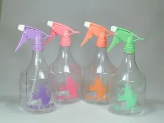 Tolco Neon Spray Bottle 36 oz Clear Plastic with Ergonomic Trigger Assorted Colors