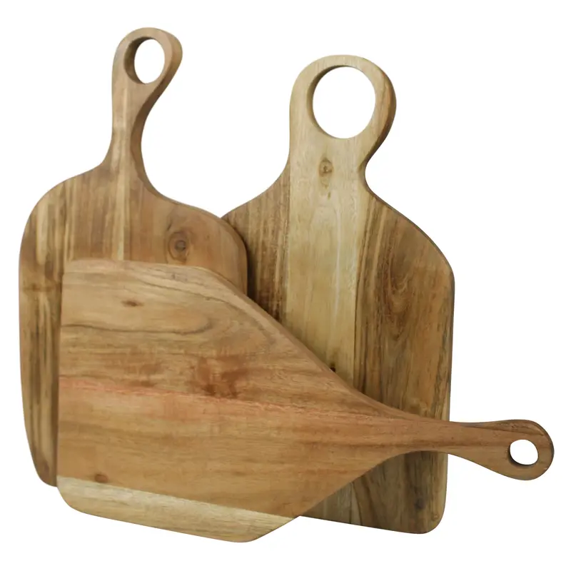 Toledo Cutting Boards, Acacia Wood - Set of 3 By HomArt