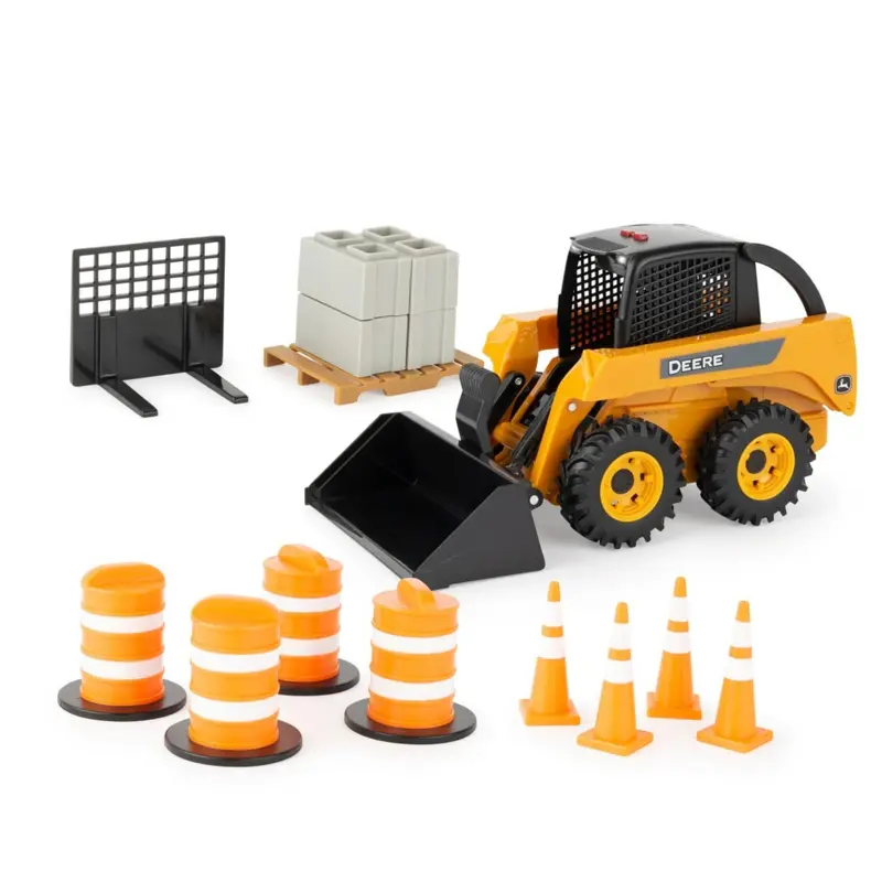TOMY Big Farm John Deere Skid Steer Set Multicolored 11 pc - Open Box