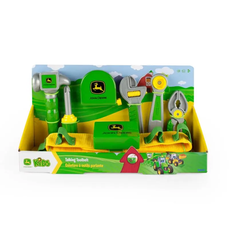 TOMY John Deere Talking Tool Belt Set Green/Yellow 7 pc - Deal of The Week