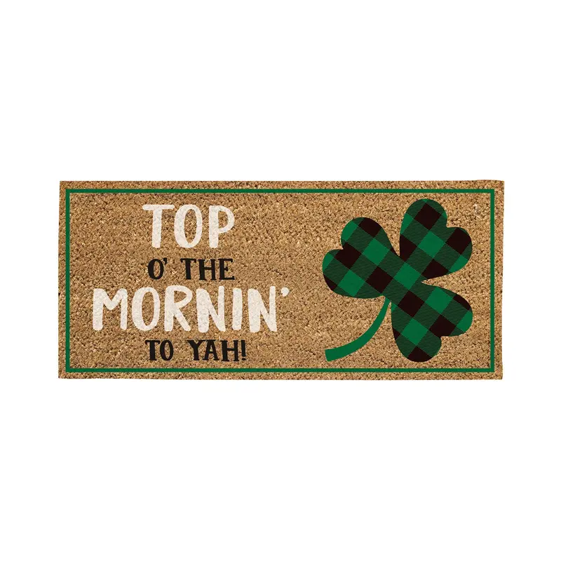 Top of the Mornin' to Ya Flocked Sassafras Coir Switch Mat,2rmc1277lm
