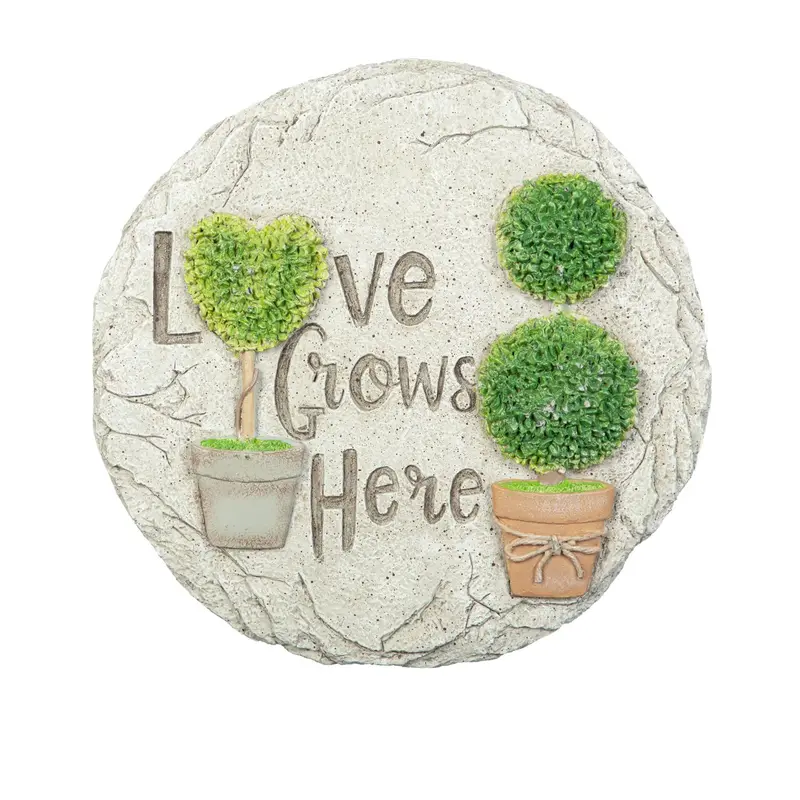 Topiary Garden Stone, Love Grows Here