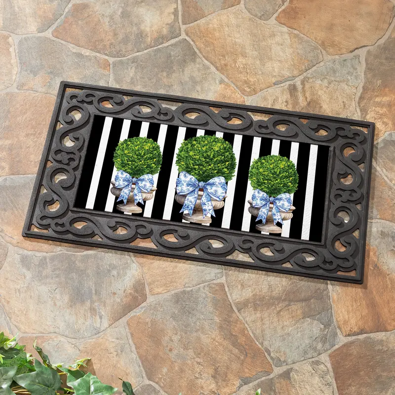 Topiary With Bow Sassafras Switch Mat