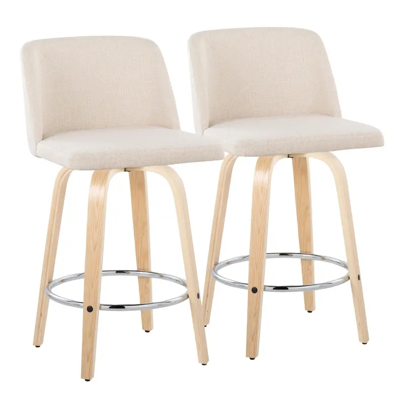 Toriano 26" Fixed Height Counter Stool - Set of 2 By LumiSource