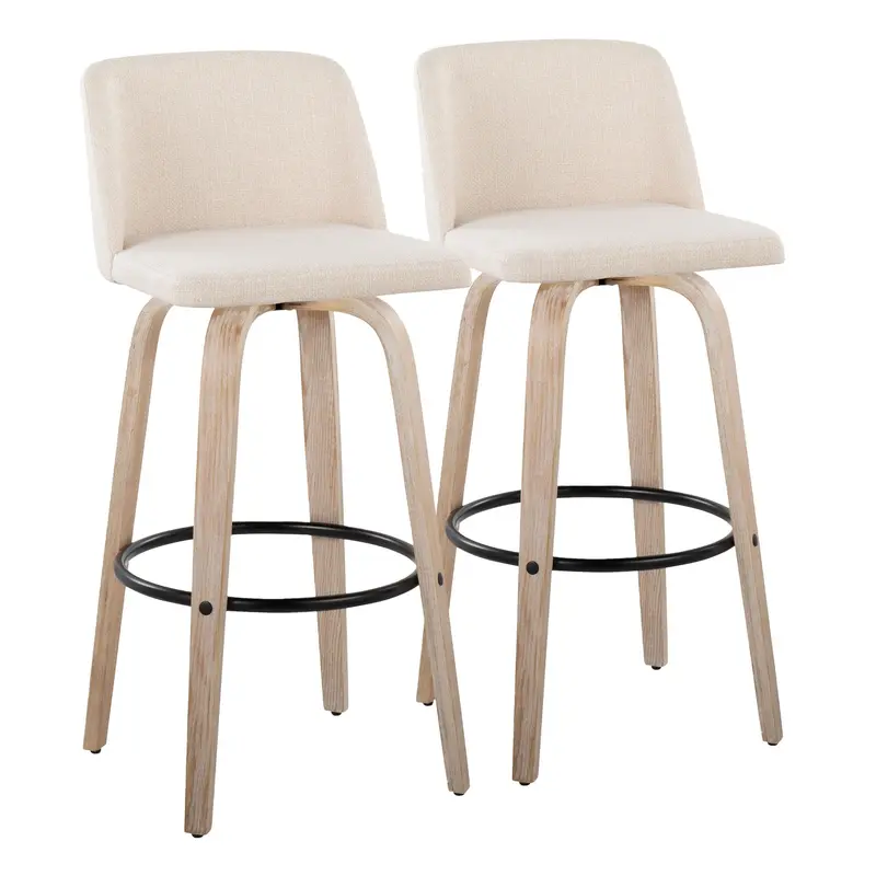 Toriano 30" Fixed Height Barstool - Set of 2 By LumiSource