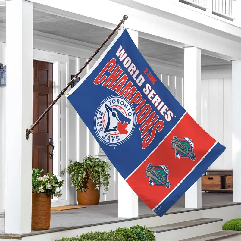 Toronto Blue Jays Single Sided Flag w/ 2 Grommets, 3'x5' Multi Win Flag