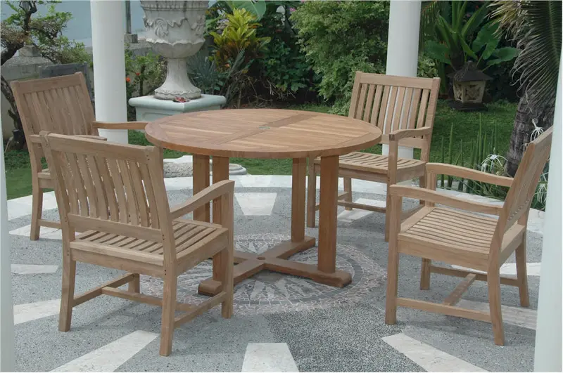 Tosca Rialto Armchair 5-Pieces Dining Set By Anderson Teak
