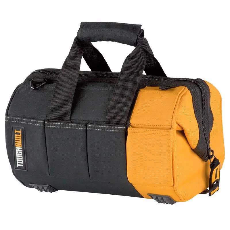 ToughBuilt 12 in. W X 8.75 in. H Polyester Massive Mouth Tool Bag 32 pocket Black/Gray/Orange 1 pc - Deal of The Week