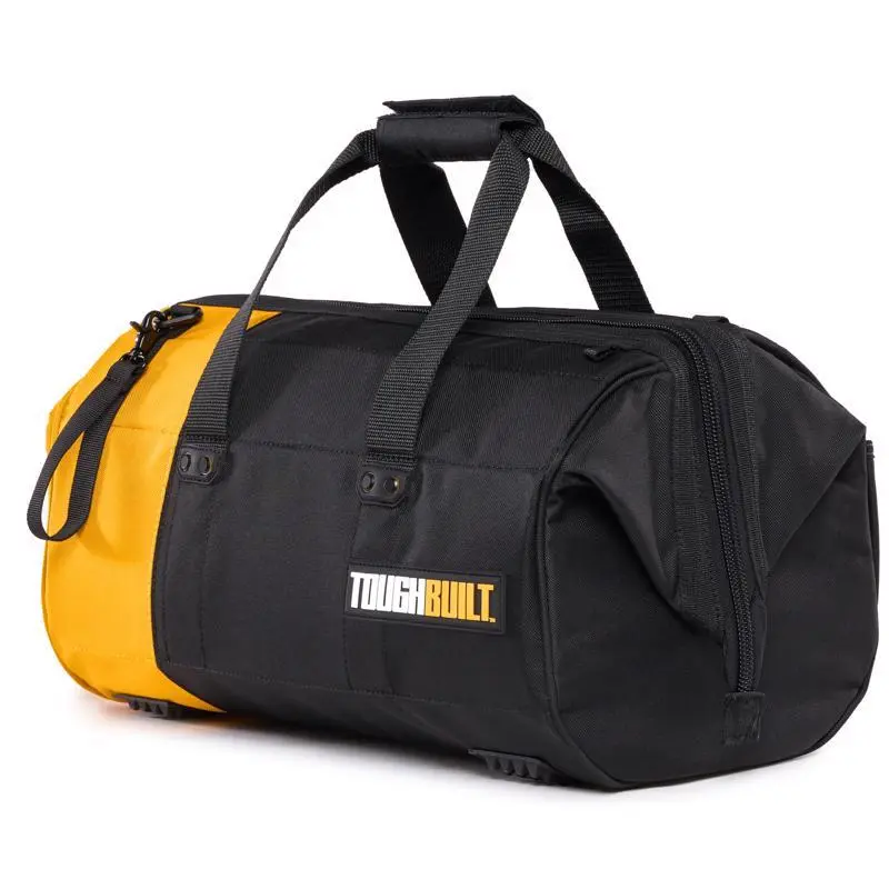 ToughBuilt 16 in. W X 10 in. H Polyester Massive Mouth All-Purpose Tool Bag 38 pocket Black/Gray/Ora - Deal of The Week