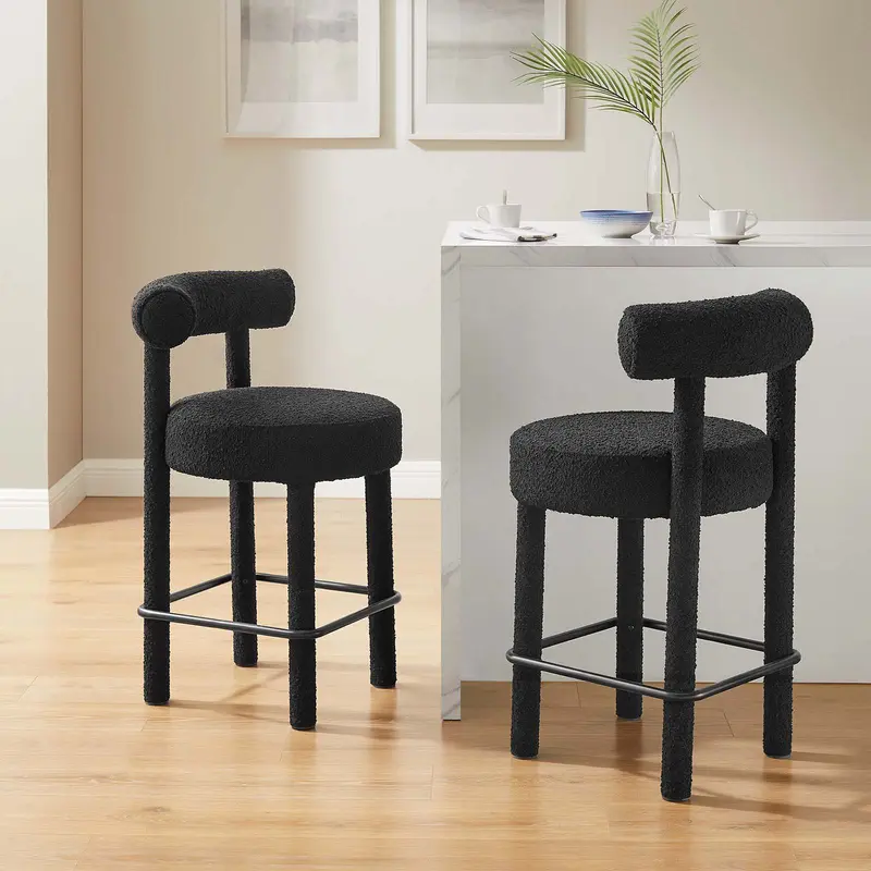 Toulouse Boucle Fabric Counter Stool - Set of 2 By Modway - EEI-6707