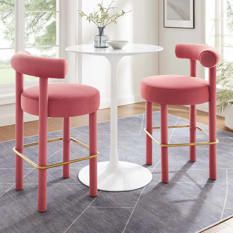 Toulouse Performance Velvet Bar Stool - Set of 2 By Modway - EEI-6710