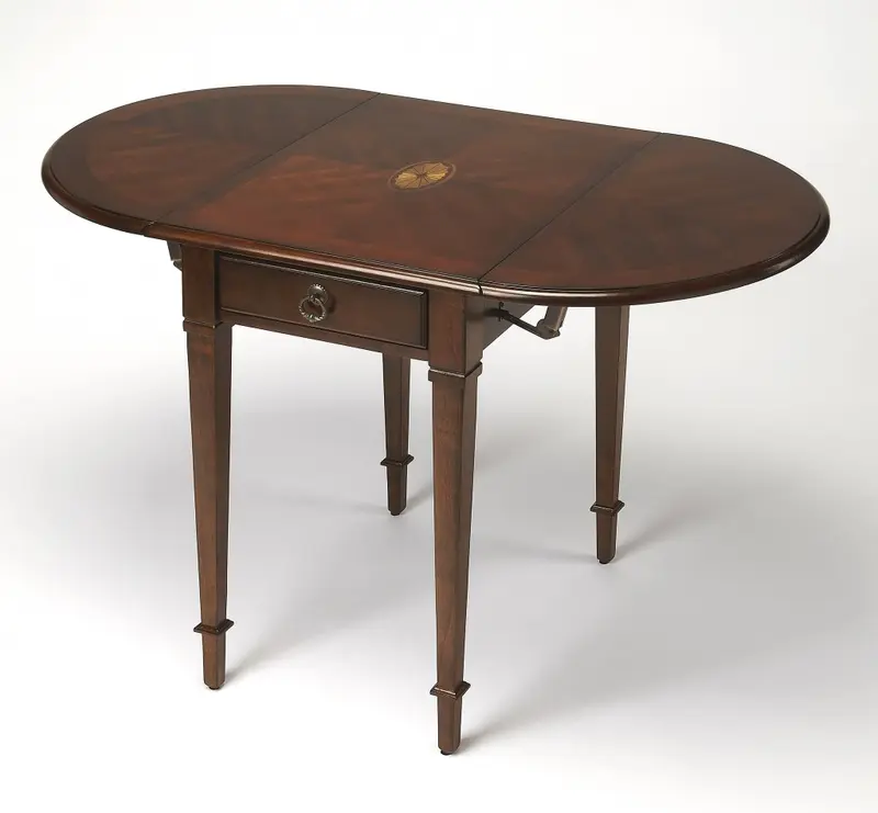 Traditional Cherry Drop Leaf Table By Homeroots