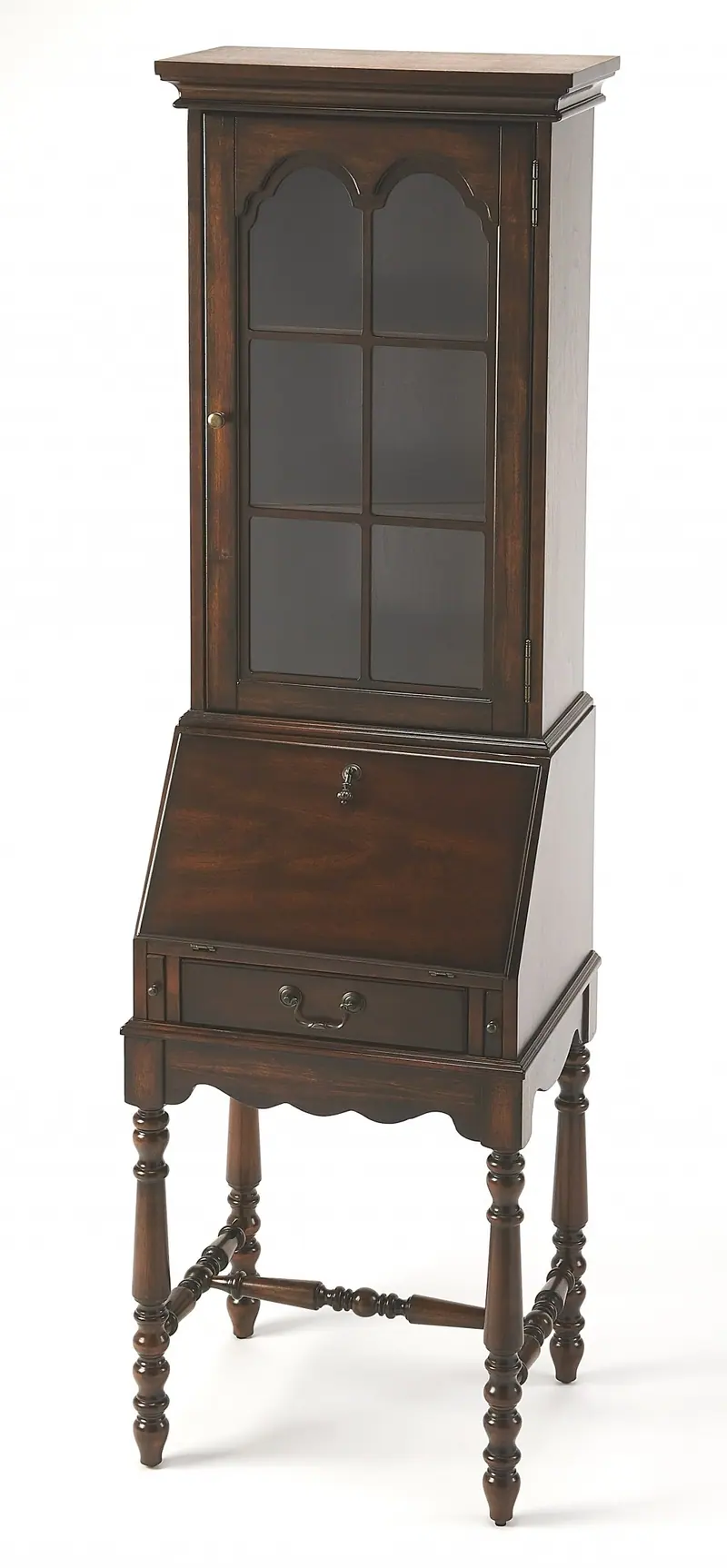 Traditional Deep Cherry Secretary By Homeroots