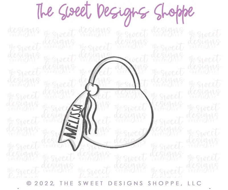 Treat Bag with Tied Ribbon- Cookie Cutter