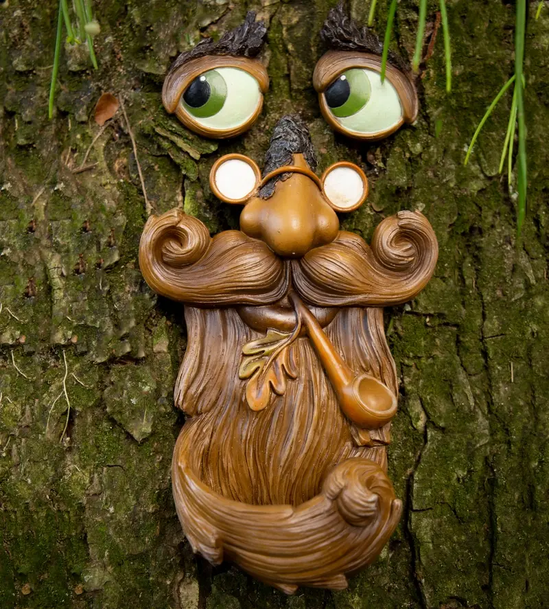 Tree Faces Decor Outdoor-Pipe Smoker