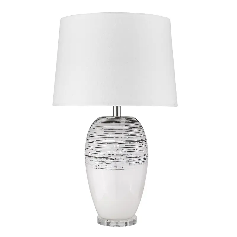 Trend Home 1-Light Polished Nickel Table Lamp By Homeroots - 399158