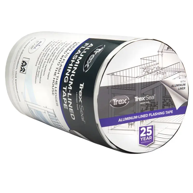 TrexSeal 11 in. W X 25 ft. L Rubber Aluminum Lined Ledger Tape Black