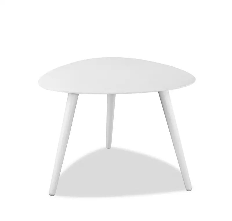 Triad White Aluminum Side Table By Homeroots