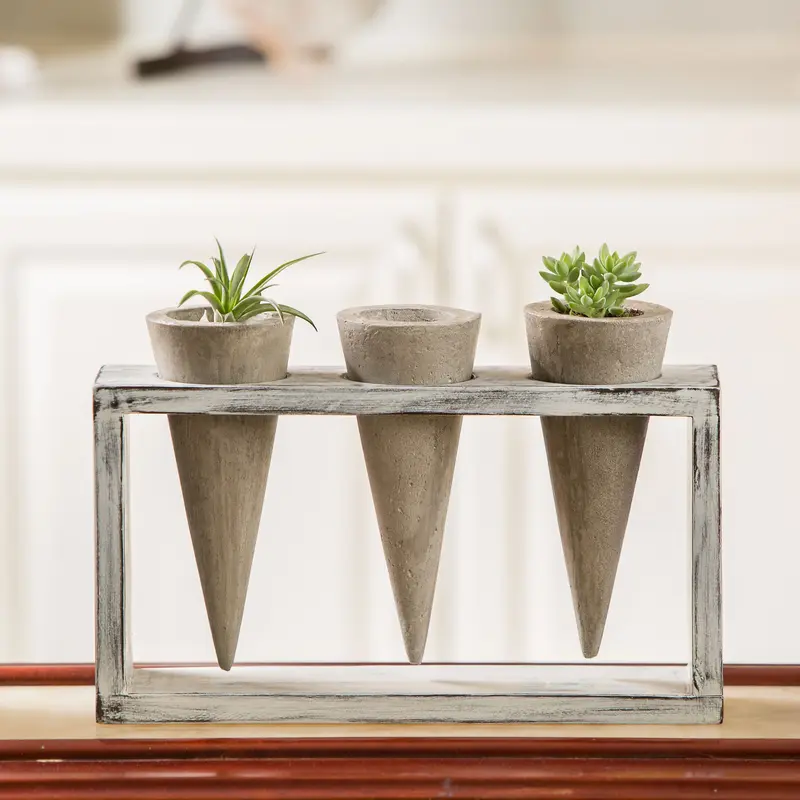 Trio Succulent Cones Set of 4 By Garden Age Supply
