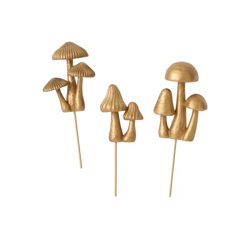 Troop Mushroom Plant Sticks - Set of 6 By Accent Decor