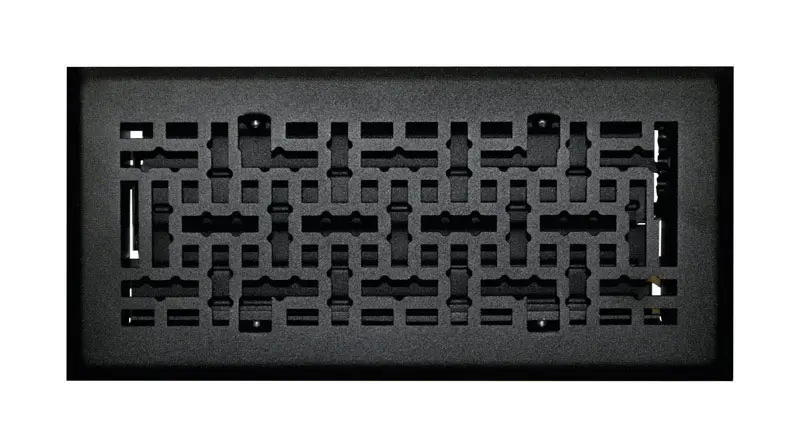 Tru Aire 4 in. H X 10 in. W 1-Way Matte Steel Floor Diffuser - Open Box