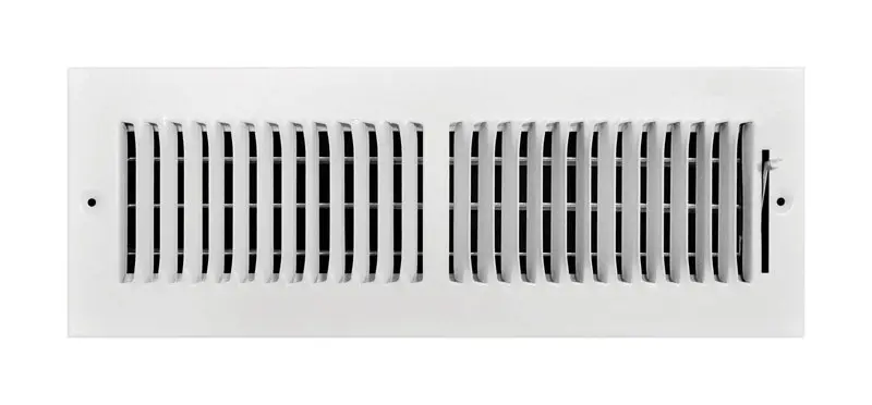 Tru Aire 4 in. H X 14 in. W 2-Way Powder Coat White Steel Wall/Ceiling Register - Open Box