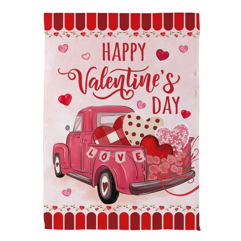 Truck Full Of Love Suede House Flag