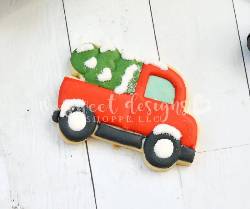 Truck With Christmas Tree - Cookie Cutter
