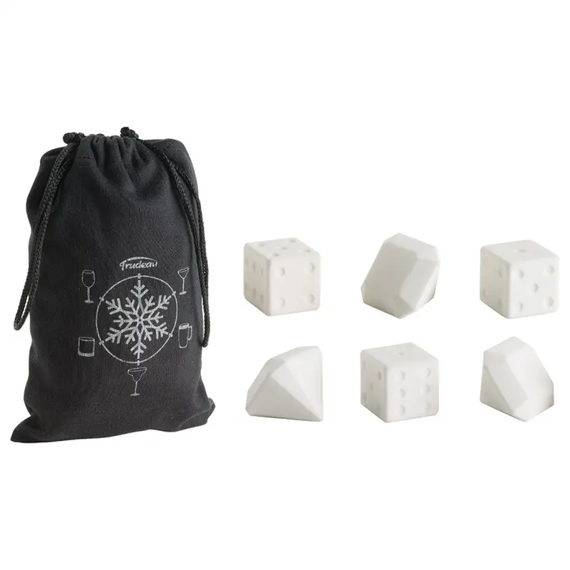 Trudeau Dice And Diamond Drink Chills, White