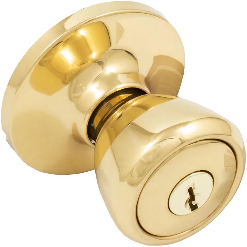 Tulip Door Knob, Entry Latch, KW Keyway, Polished Brass by Stone Harbor Hardware (A) - Deal of The Week