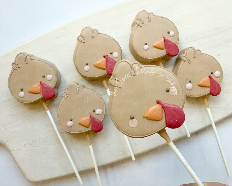 Turkey Face - Cake Pop Maker Set ( Cutter & Pusher)