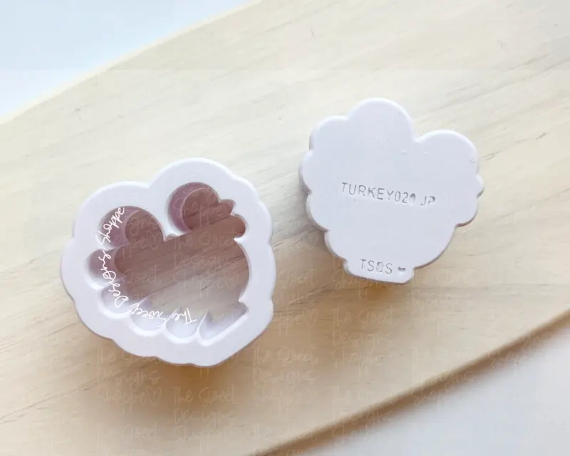 Turkey Frosted Cracked - Cake Pop Maker Set ( Cutter & Pusher)