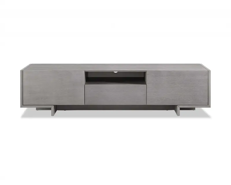Tv Unit One Middle Drawer And 2 Lid Doors On The Sides All In Grey Oak Venee By Homeroots