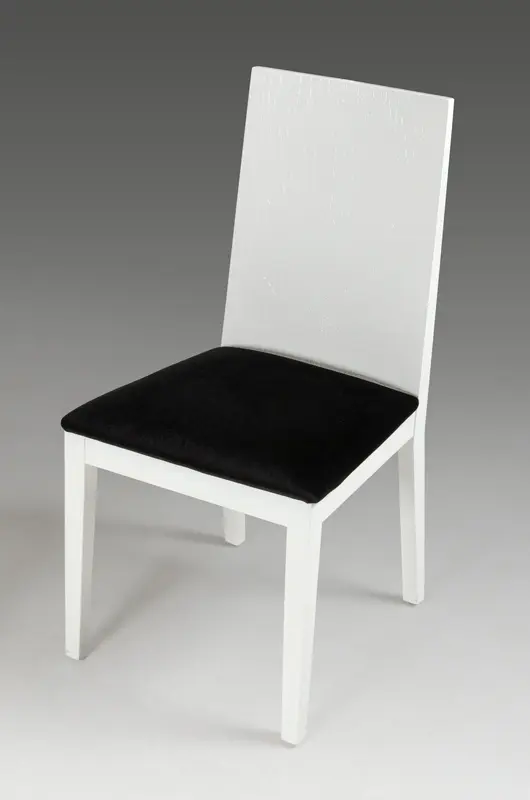 Two 36' White Fabric Dining Chairs By Homeroots