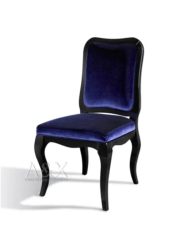 Two 39.4' Purple Velvet And Wood Side Chairs By Homeroots