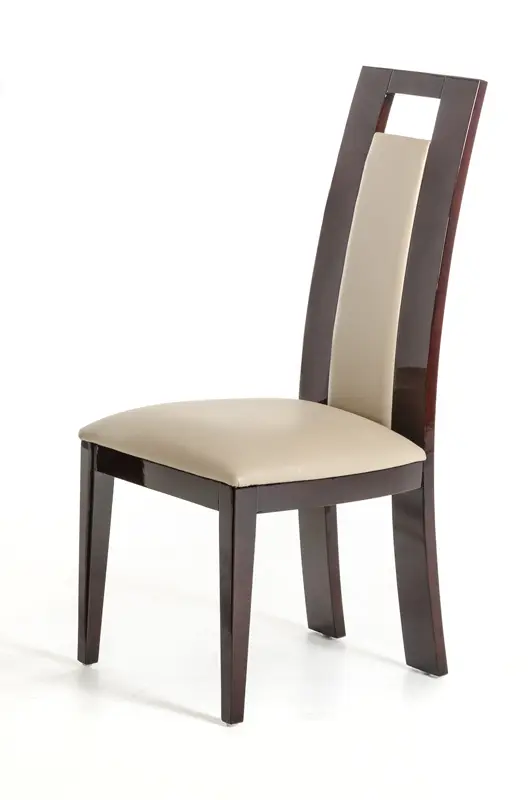 Two 42' Leatherette And Wood Dining Chair By Homeroots