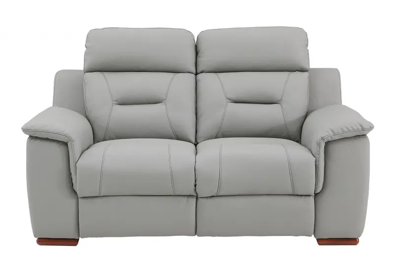 Two Piece Gray Leather Match Five Person Seating Set By Homeroots
