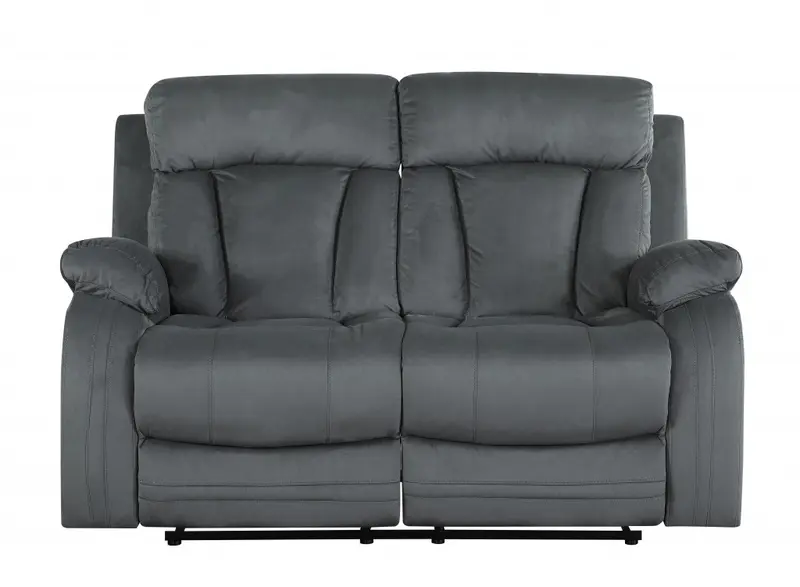 Two Piece Gray Microfiber Five Person Seating Set By Homeroots