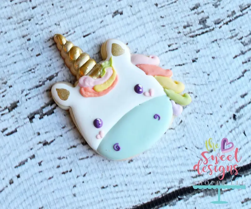 Unicorn Face V2 - Cookie Cutter