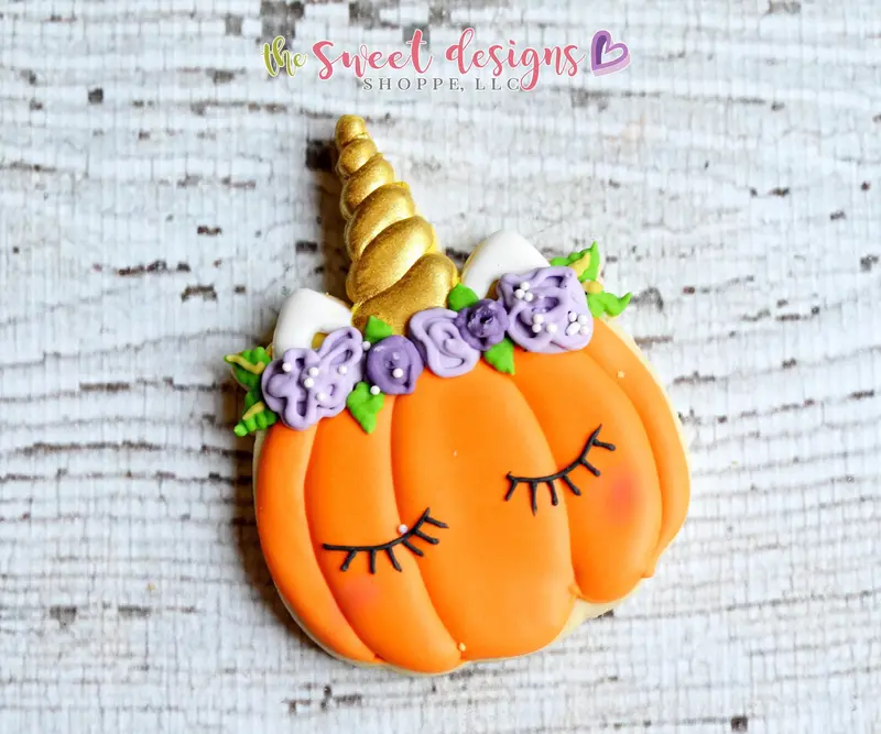 Unicorn Pumpkin v2 - Cookie Cutter