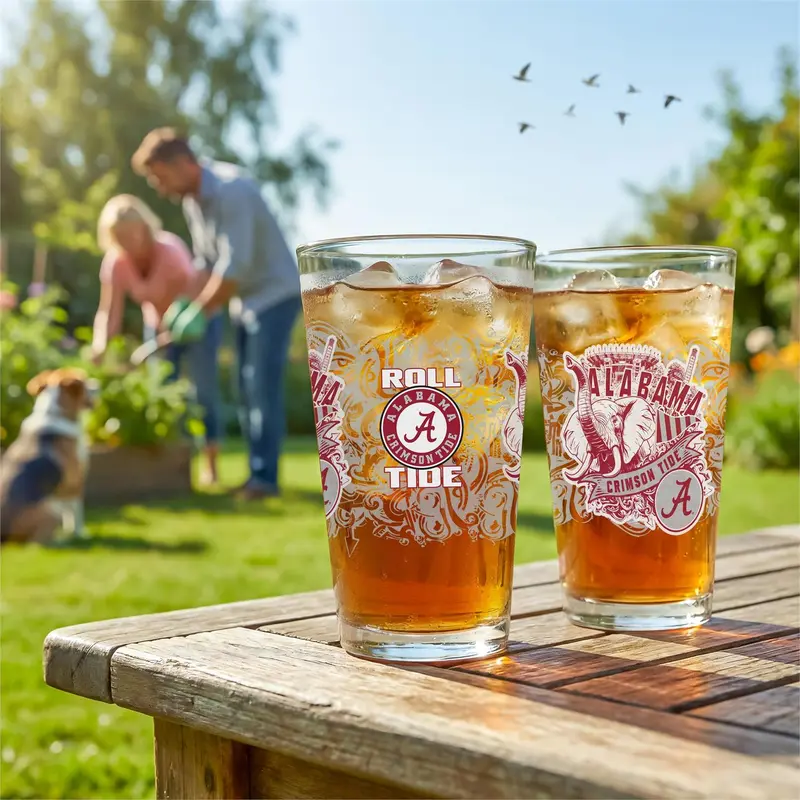 University of Alabama 16oz Glass pint, Set of 2