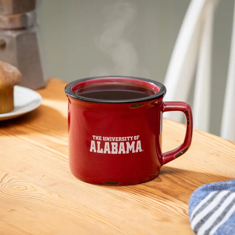 University of Alabama Ceramic Camp Cup with Enamel Finish, 14oz